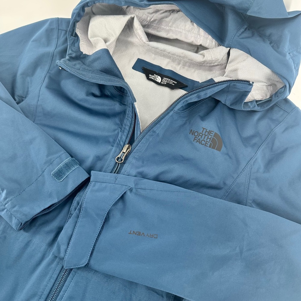The North Face DryVent Hooded Rain Jacket Blue Waterproof Shell XS